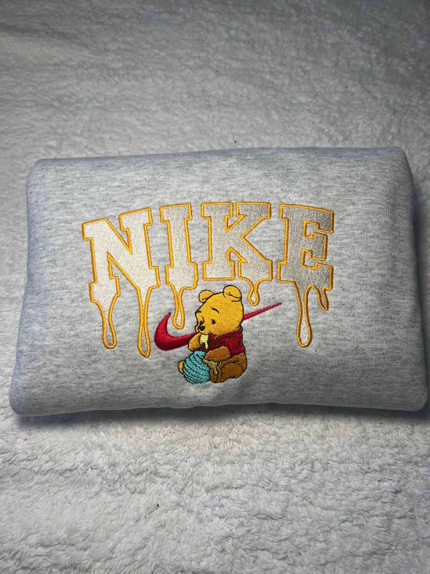 Nike Pooh Drip Embroidered Crewneck Sweatshirt