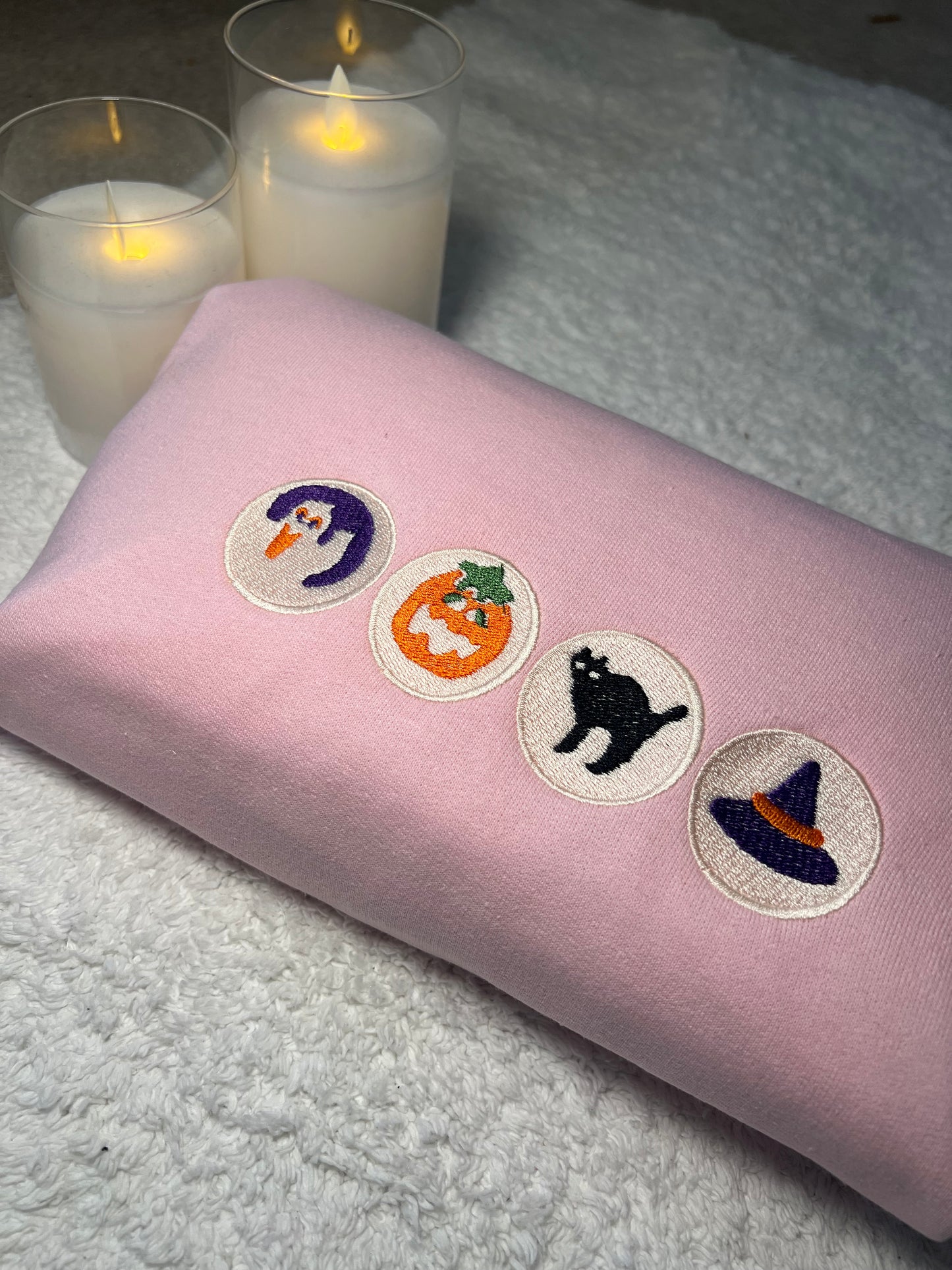 Halloween Cookies Embroidered Crewneck Sweatshirt