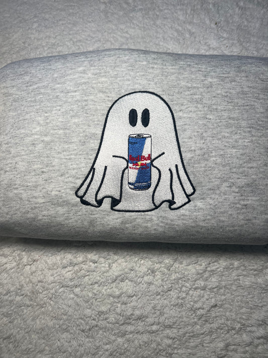 Redbull Ghost Embroidered Crewneck Sweatshirt